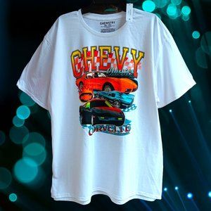 Chemistry Men's Short Sleeve Graphic T-Shirt Tee Classic Chevy Corvette Size 3XL